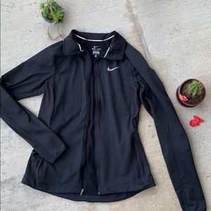 Nike Running Black Dri-Fit Zip Sweatshirt Jacket